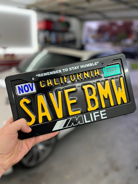 M Life License Plate Frame!